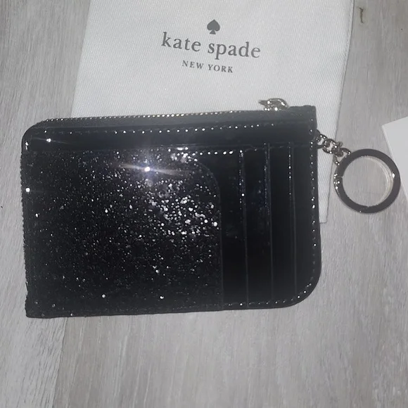 Kate Spade Joeley Black Glimmer Small Satchel and Cardholder - Picture 5 of 13
